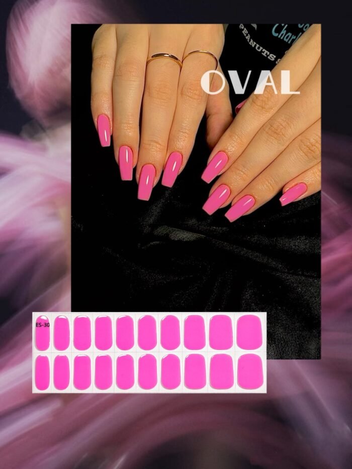 [Cure in 40s with Lamp] Siamese Cat Brown Gradient Gel Nail Wraps (Oval Shape) - 20pcs Self-Adhesive, Instant Hardening Nail Tips - Image 1