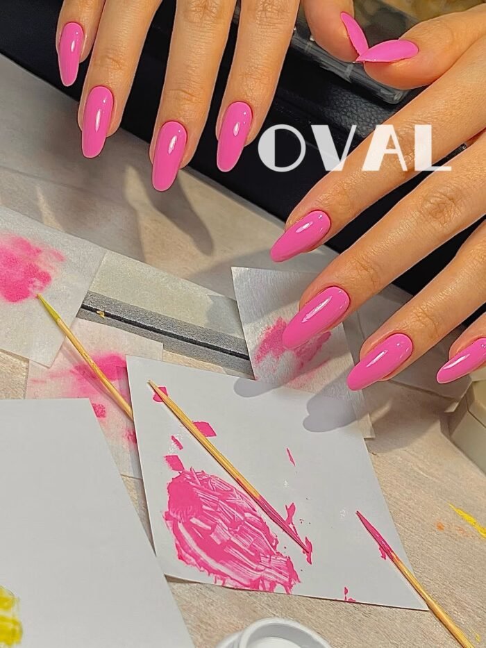 [Cure in 40s with Lamp] Siamese Cat Brown Gradient Gel Nail Wraps (Oval Shape) - 20pcs Self-Adhesive, Instant Hardening Nail Tips - Image 4