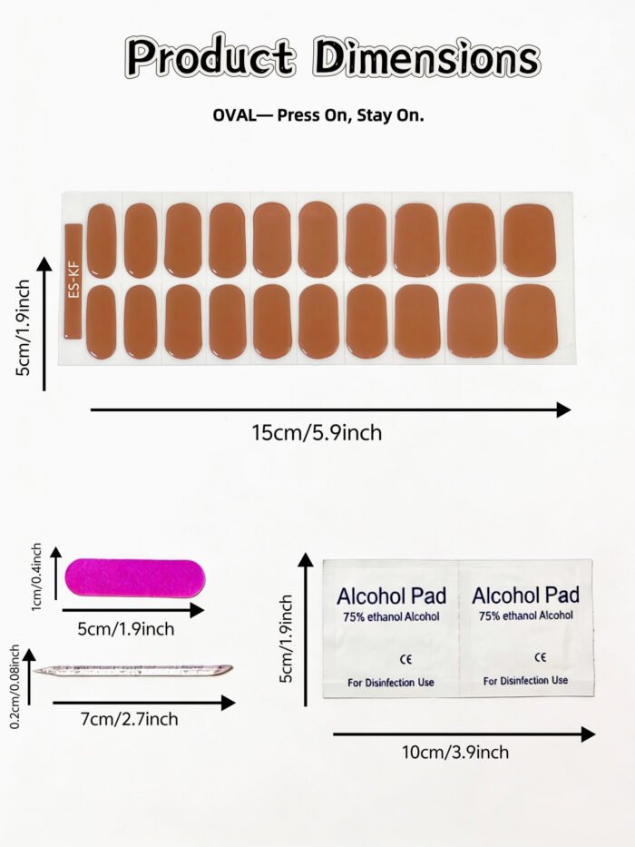 [Cure in 40s with Lamp] Soft Matte Dusty Rose Gel Nail Wraps (Oval Shape) - 20pcs Self-Adhesive, Instant Hardening Nail Tips - Image 4